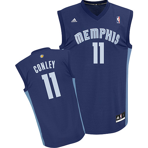  NBA Memphis Grizzlies 11 Mike Conley New Revolution 30 Swingman Road Blue Jersey